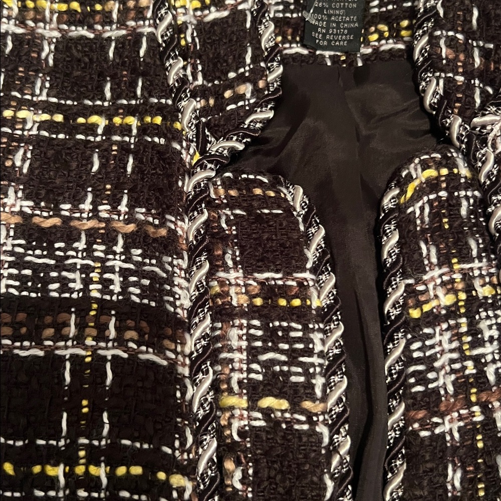 Grace Elements Tweed Suit Blazer Jacket Size 14 - image 3